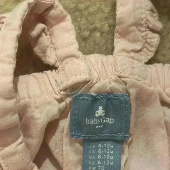 GAP - Pink one piece sleeveless dress with silver stripe design. Sz 6-12 months - Picture 5 of 5